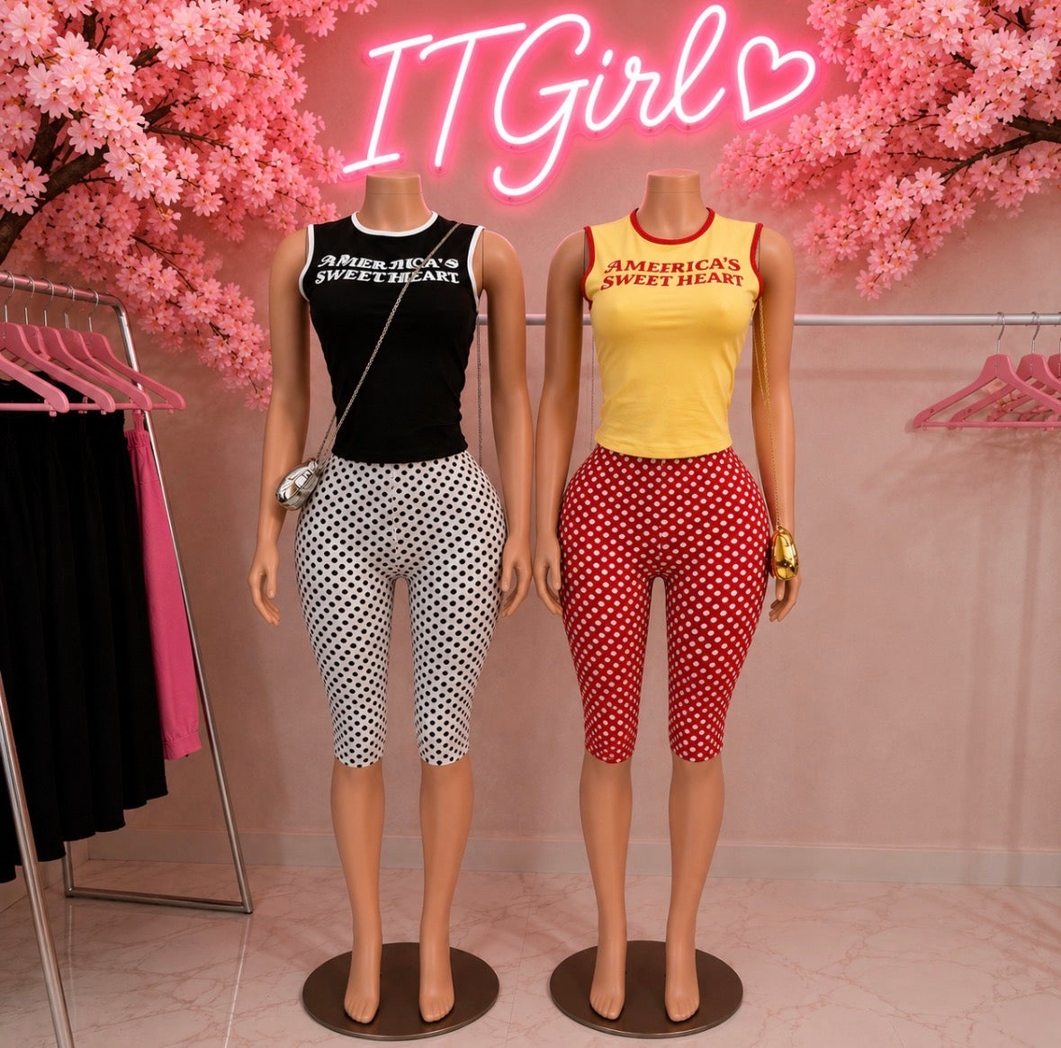 Two piece PolkaDot set