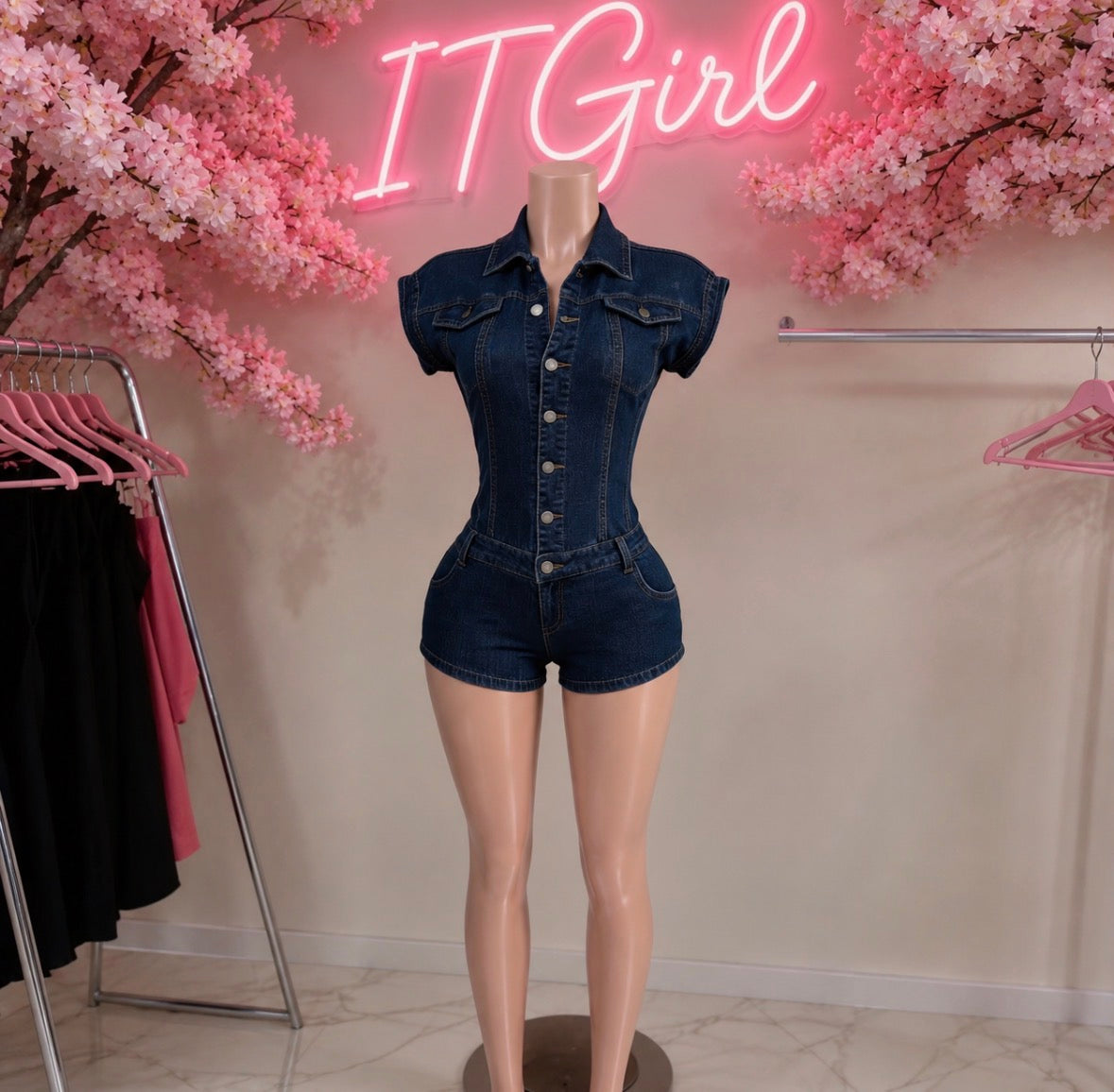 Denim Jean Romper