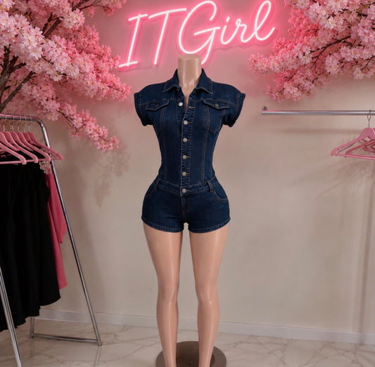 Denim Jean Romper