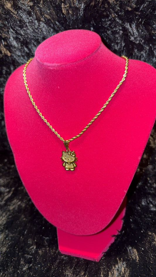 Hello Kitty 18K Gold Charm Necklace